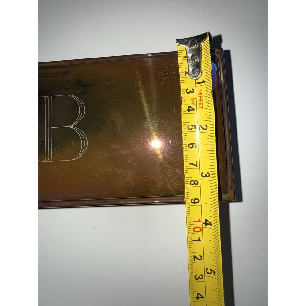 Pottery Barn Silver Plated Jewelry Box Trinket Box Letter B Engraved - Picture 6 of 6